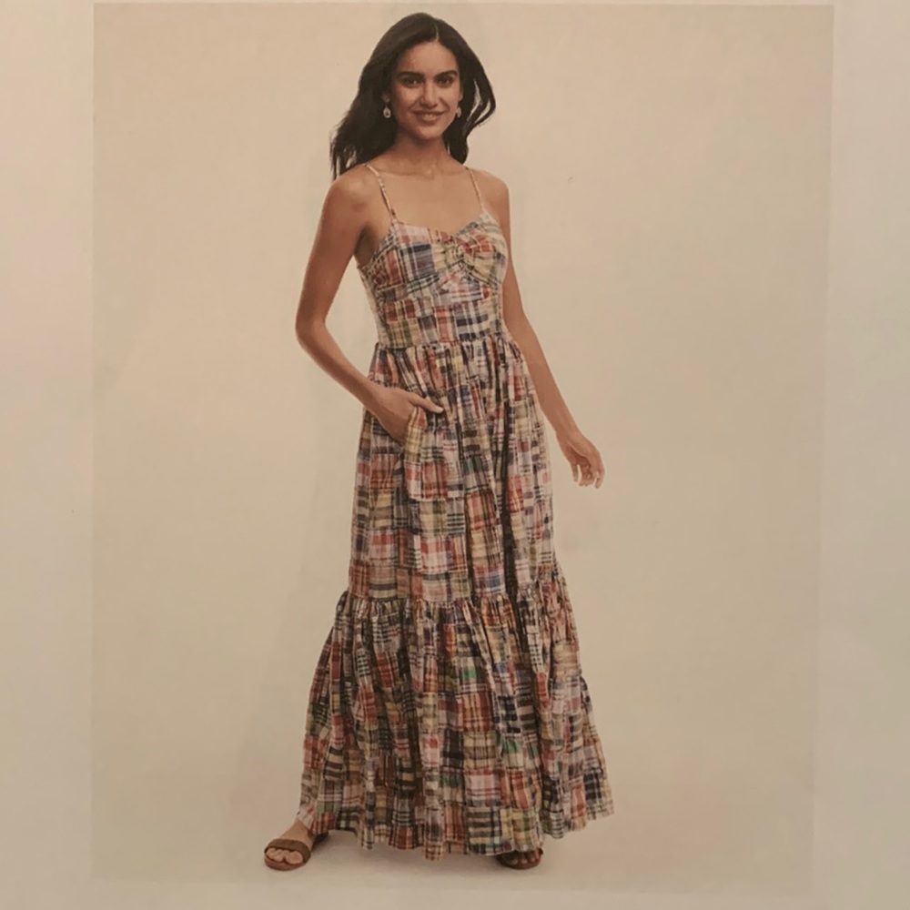 Brooks Brothers patchwork cotton madras sundress.